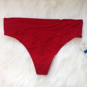 Natori Bliss Flex Thong Underwear Red XL NWT